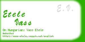 etele vass business card